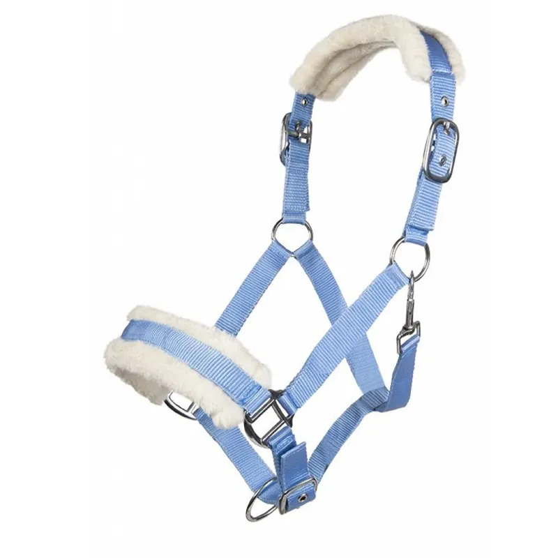 HKM Plush Headcollar Pony in Baby Blue
